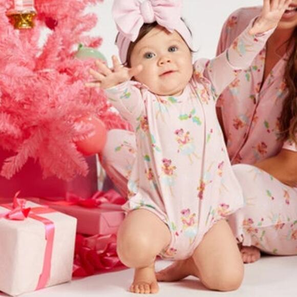 Posh Peanut x Glitter Ville Sugarplum Pixie Bamboo Bubble Romper 18-24Mo NWT
